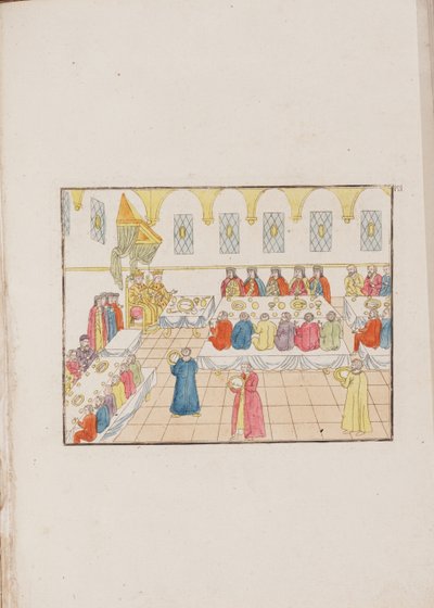 A cerimônia de casamento do czar Mikhail Feodorovich e Yevdokiya Lukyanovna, 1810 de Unbekannt