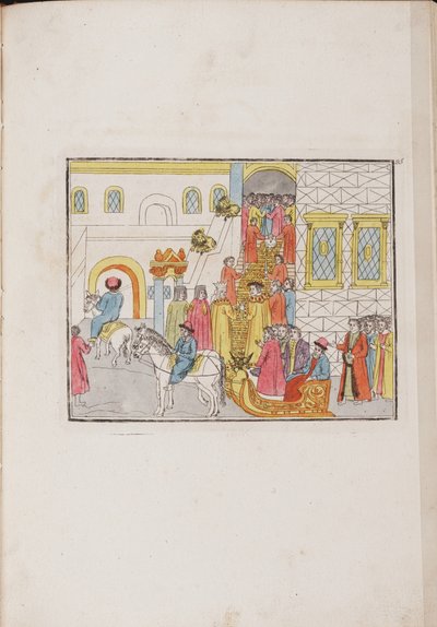 A cerimônia de casamento do czar Mikhail Feodorovich e Yevdokiya Lukyanovna, 1810 de Unbekannt