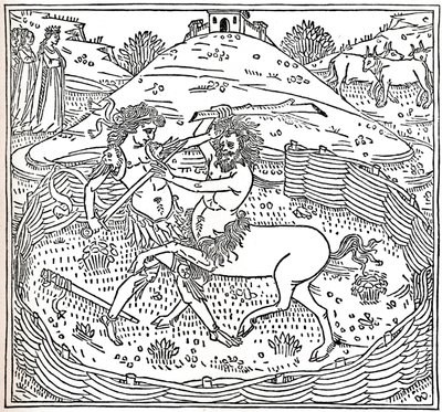 Teseu eo Centauro Plutarco: Vida Paralela, 1491, 1917 de Unbekannt