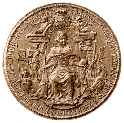 Terceiro Grande Selo da Rainha Ana, anverso, 1702-1714 1906 de Unbekannt