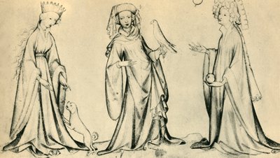 Três jovens, c1400, 1943. de Unbekannt