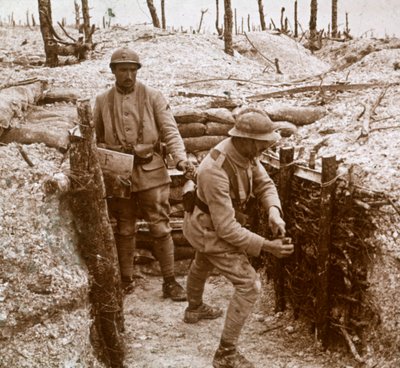 Granadas de arremesso, linha de frente, c1914-c1918 de Unbekannt