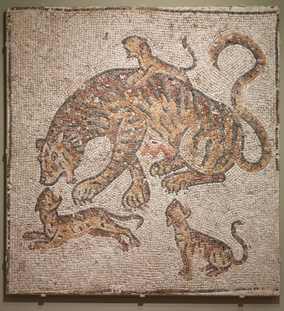 Tigresa e filhotes, 300 anos. de Unbekannt