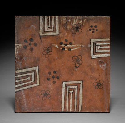 Azulejo: Red Oribe Ware, Plataforma para chá no verão, c. 1600 de Unbekannt