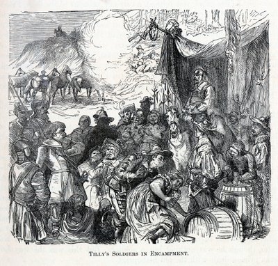 Soldados Tillys no acampamento, 1882 de Unbekannt