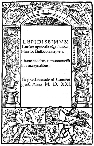 Página de rosto de Lucian, 1521, 1893 de Unbekannt