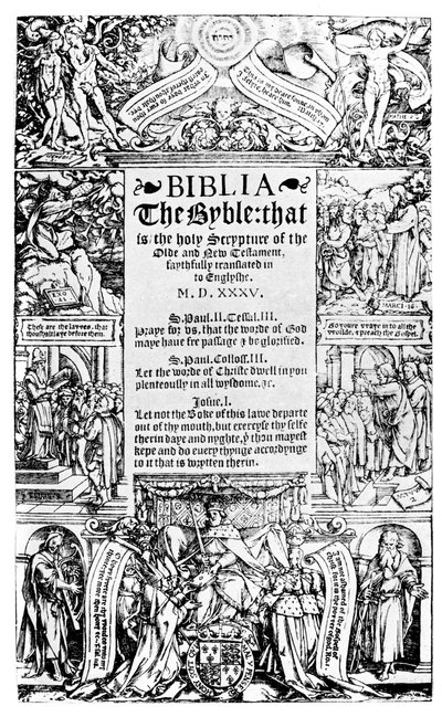 Página de rosto da Bíblia em Coverdale, 1535 1926 de Unbekannt