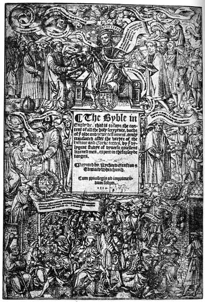 Página de rosto da Grande Bíblia, 1539, 1893 de Unbekannt