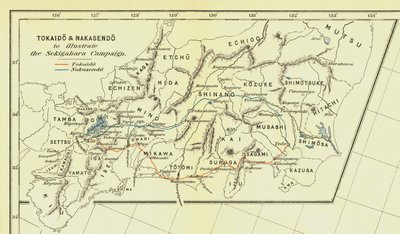 Tokaido & Nakasendo para ilustrar a Campanha de Sekigahara, 1903. de Unbekannt