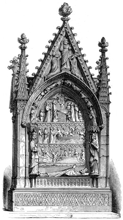 Túmulo de Dagobert I 603-689, rei merovíngio, Basilisque Saint-Denis, 1849 de Unbekannt
