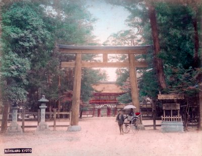 Torii, portão do santuário, Nishigamo, Kyoto, Japão de Unbekannt
