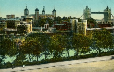 Tower Bridge e a Torre de Londres, c1910. de Unbekannt