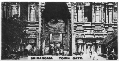 Portão da cidade, Srirangam, Índia, c1925 de Unbekannt