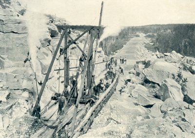 Máquina de colocação de esteiras, 1922. de Unbekannt