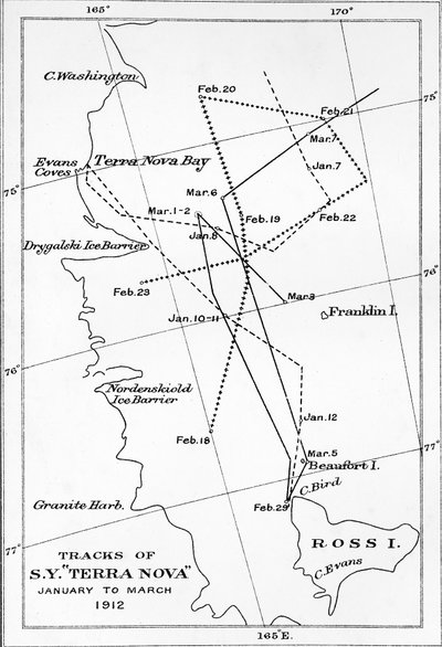 Trilhas do SY Terra Nova - janeiro a março de 1912, 1913 de Unbekannt