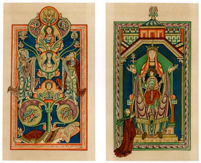 Árvore de Jessé, Virgem e Criança entronizada, c1130-1140 de Unbekannt