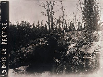 Trincheiras, Bois-le-Prêtre, Lorena, norte da França, c1914-c1918 de Unbekannt