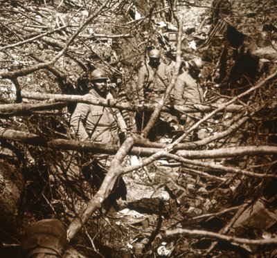 Trincheiras em frente a Fort Souville, norte da França, c1914-c1918 de Unbekannt