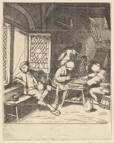 Jogadores de Tric Trac, 1610-85. de Unbekannt