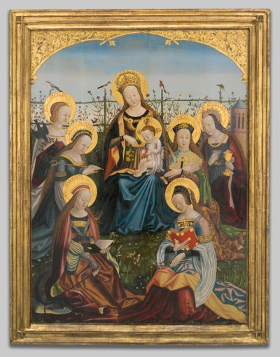 Tríptico da Virgem e do Menino com Santos, 150515. de Unbekannt