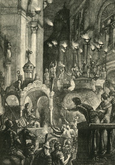 Triunfo de Heráclio em Constantinopla, 629 DC, 1890. de Unbekannt