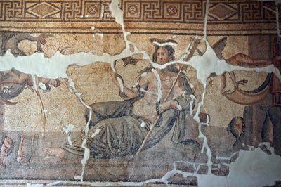 Turquia, Thetis entre os Peixes Mosaico, de Iskenderum, Turquia de Unbekannt