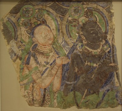 Dois Adoradores Bodhisattvas, 4º-6º século. de Unbekannt