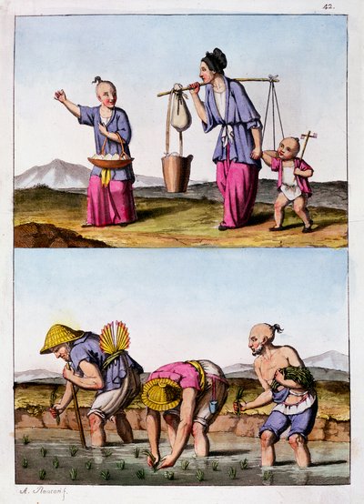 Duas cenas chinesas, c1830 de Unbekannt
