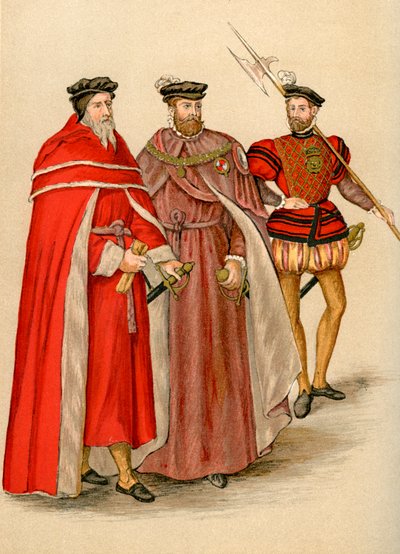 Dois pares em suas vestes e uma alabarda, século XVI, 1893 de Unbekannt