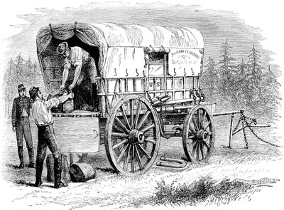 Carroça de telégrafo militar dos EUA, Guerra Civil Americana, 1861-1865 c1880 de Unbekannt