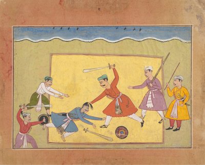 Página não identificada de um Bhagavata Purana disperso Histórias antigas do Senhor Vishnu, ca. 1610. de Unbekannt