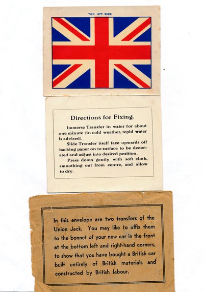 Transferências de carro Union Jack, c1960s de Unbekannt
