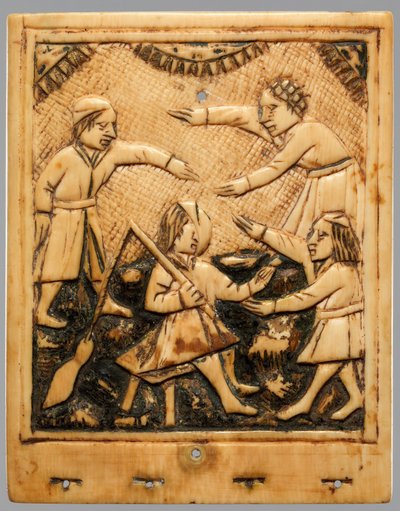 Folha superior do relógio de sol, alemão, ca. 1500. de Unbekannt