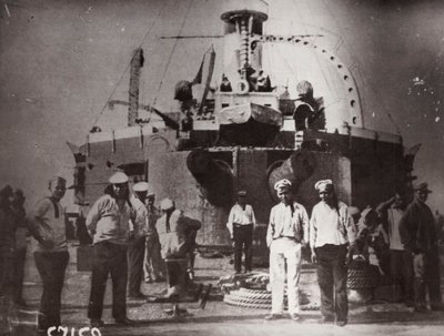 Revolta no navio de guerra Potemkin, Constanta, Romênia, 1905 de Unbekannt