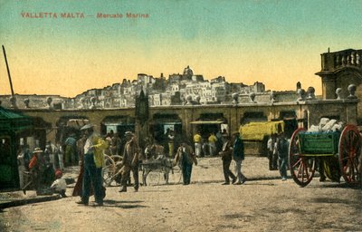 Valetta Malta - Marina Market, c1918-c1939. de Unbekannt