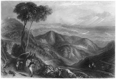 Vale do Dhoon, montanhas do Himalaia, c1860 de Unbekannt