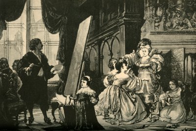 Vandyck Pintando os Filhos de Carlos I, 1883. de Unbekannt
