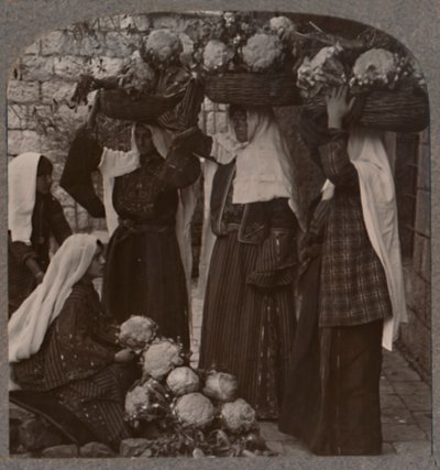 Vendedores de vegetais, Jerusalém, c1900 de Unbekannt