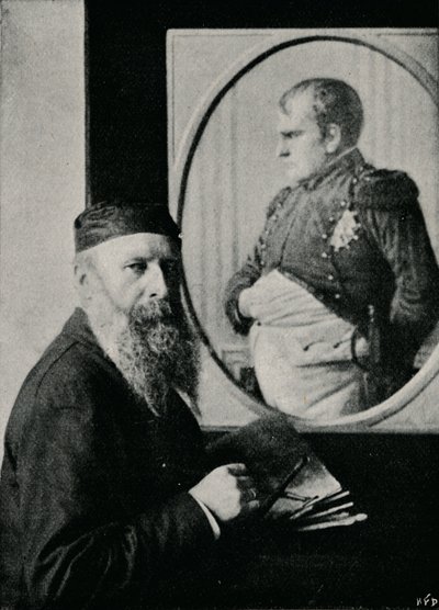 Verestchagin Pintando um retrato de Napoleão, c1890, 1910 de Unbekannt