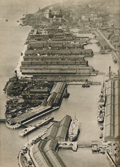 Os navios navegam de Liverpool para portos de todo o mundo, desde o rio Mersey, 1936 de Unbekannt