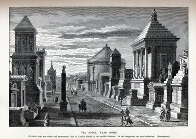 Via Appia, perto da reconstrução de Roma, 1882 de Unbekannt