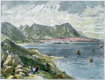 Victoria, Hong Kong, do continente chinês, c1890 de Unbekannt