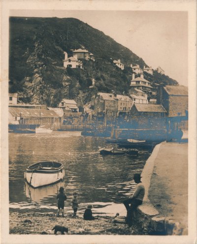 Vista do porto - Polperro, 1927 de Unbekannt
