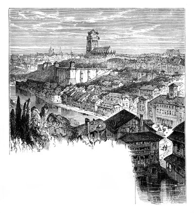 Vista em Berna, Suíça, c1888 de Unbekannt