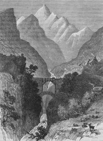 Vista nos Pirinéus, c1880 de Unbekannt