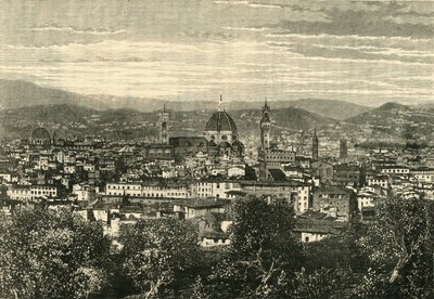 Vista de Florença a partir do Belvedere, 1890. de Unbekannt