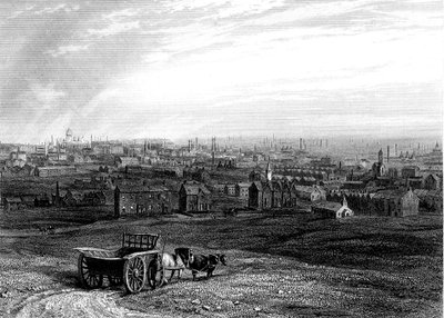 Vista de Leeds, Yorkshire, início do século XIX de Unbekannt