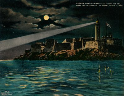 Vista do castelo Morro do mar, Havana, Cuba, c1920 de Unbekannt