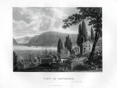 Vista de Newburgh, estado de Nova York, 1855 de Unbekannt