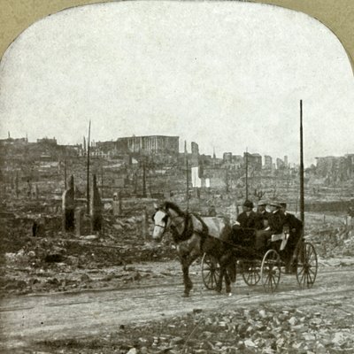 Vista da colina de Nobb. O distrito de residência milionária, 1906. de Unbekannt